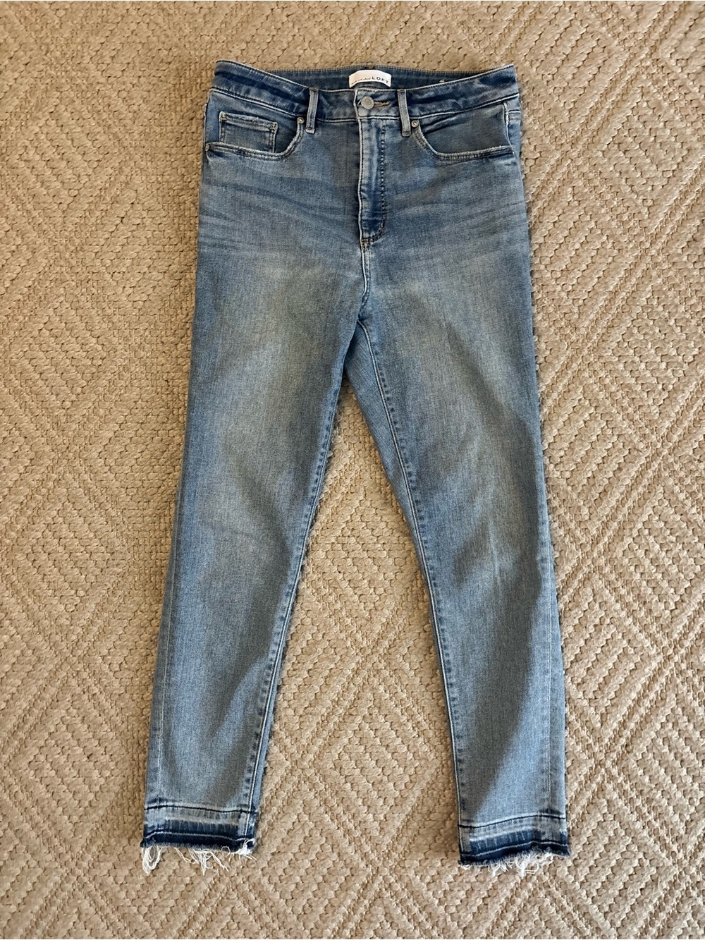 LOFT High-Rise Skinny Jeans in Light Blue Wash